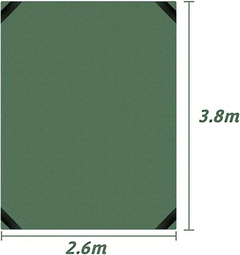 緑色タープ　2.6x3.8m ロープ付き