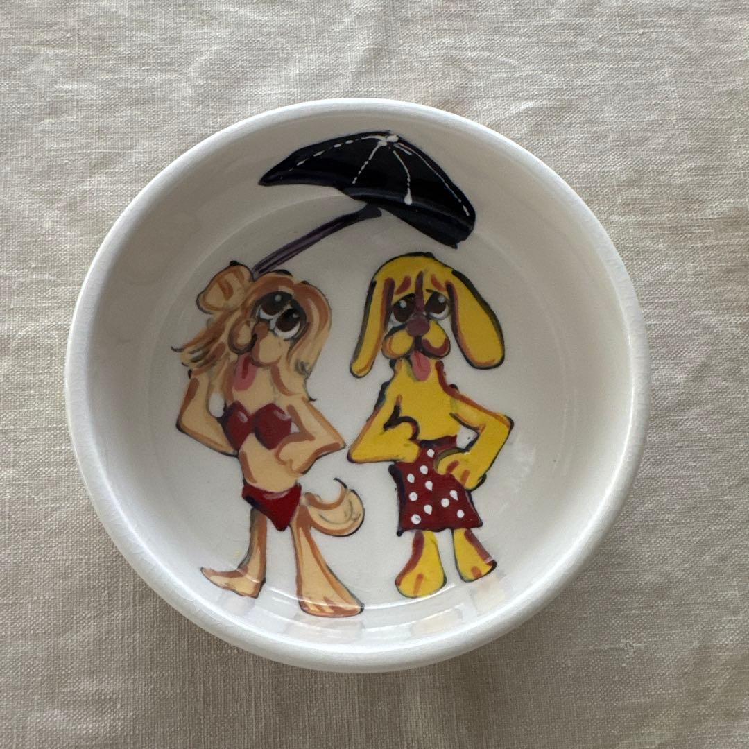 リッツカールトン　ラグナビーチ　トイプードル　陶器ボウル　作家