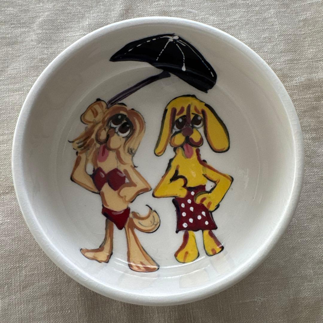 リッツカールトン　ラグナビーチ　トイプードル　陶器ボウル　作家