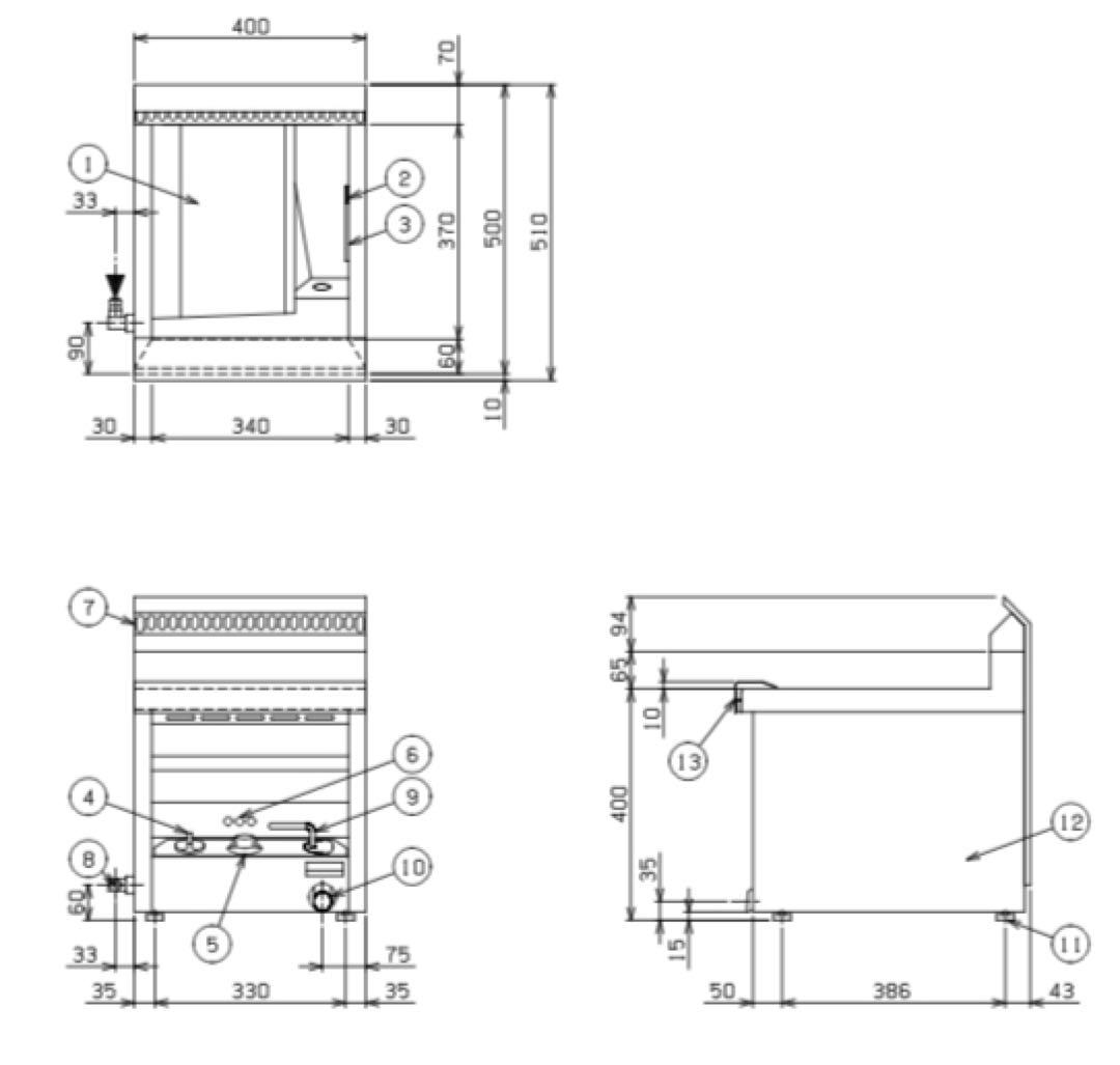 ★引取可★　業務用　マルゼン ガスフライヤー 12L MGF-C12TJ