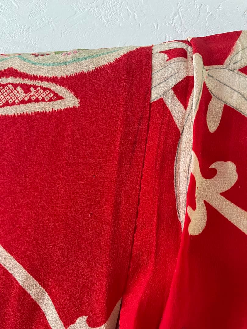 七五三　三歳　アンティークお着物セット　おまかせ髪飾り付き