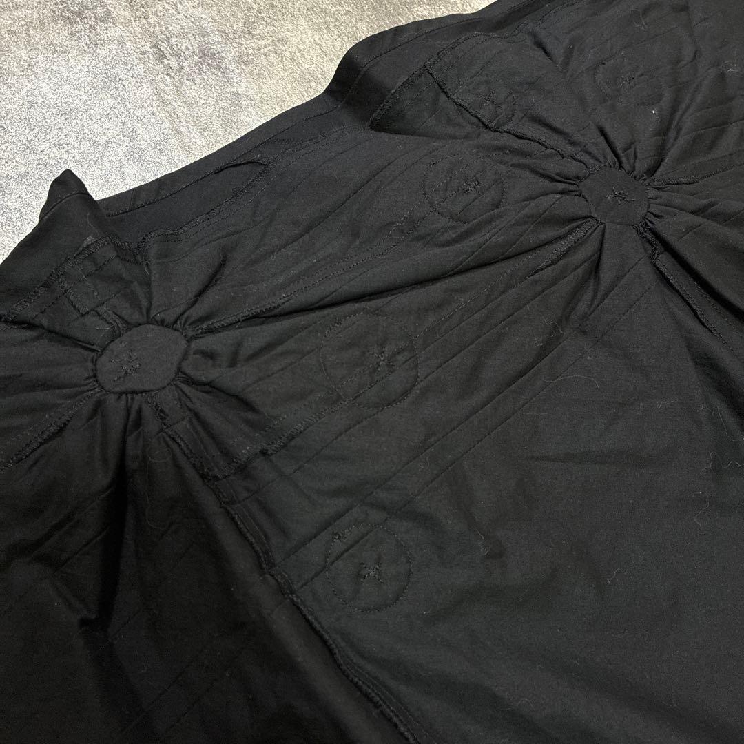 tricot COMME des GARÇONS 立体モチーフ花　巻きスカート