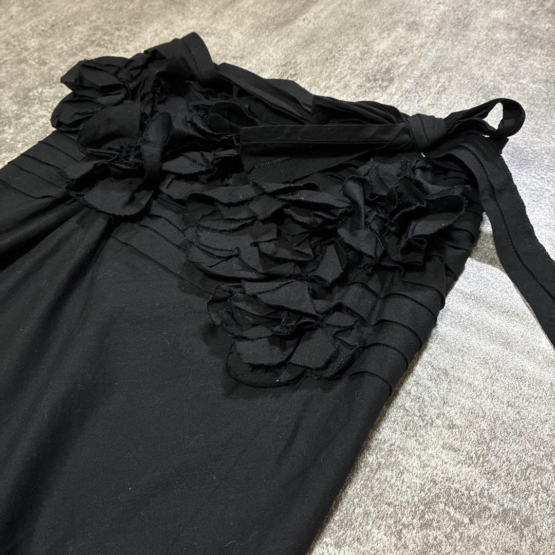 tricot COMME des GARÇONS 立体モチーフ花　巻きスカート