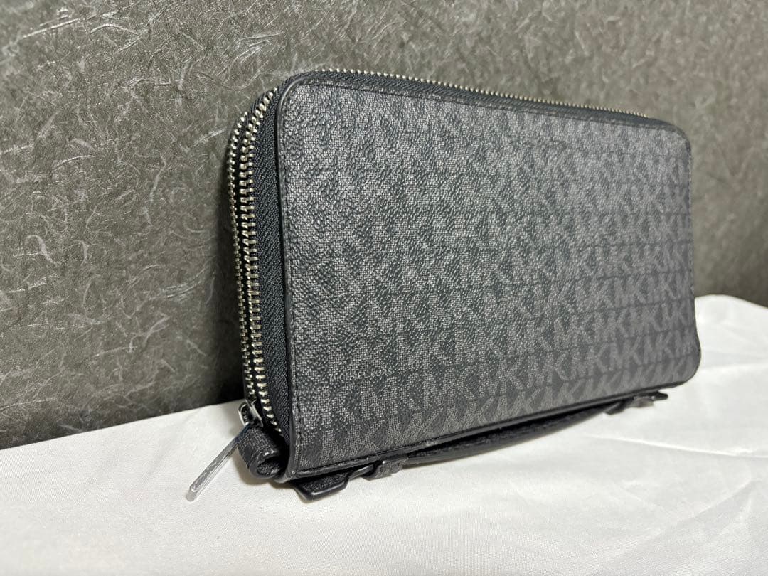 最終値下げ⭐︎マイケルコース　オーガナイザーMK総柄　レザー財布　ウォレットバッグ