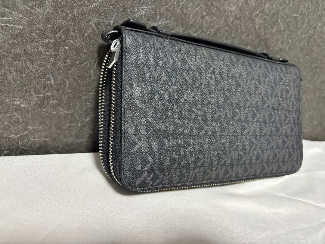 最終値下げ⭐︎マイケルコース　オーガナイザーMK総柄　レザー財布　ウォレットバッグ