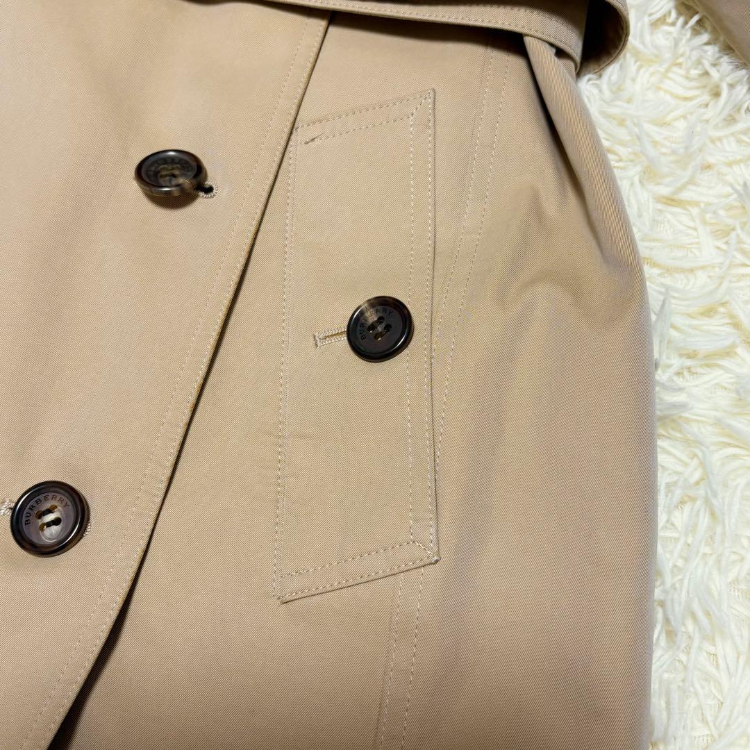 バーバリーロンドン メガチェックライナー付き ハニーべージュトレンチコート L