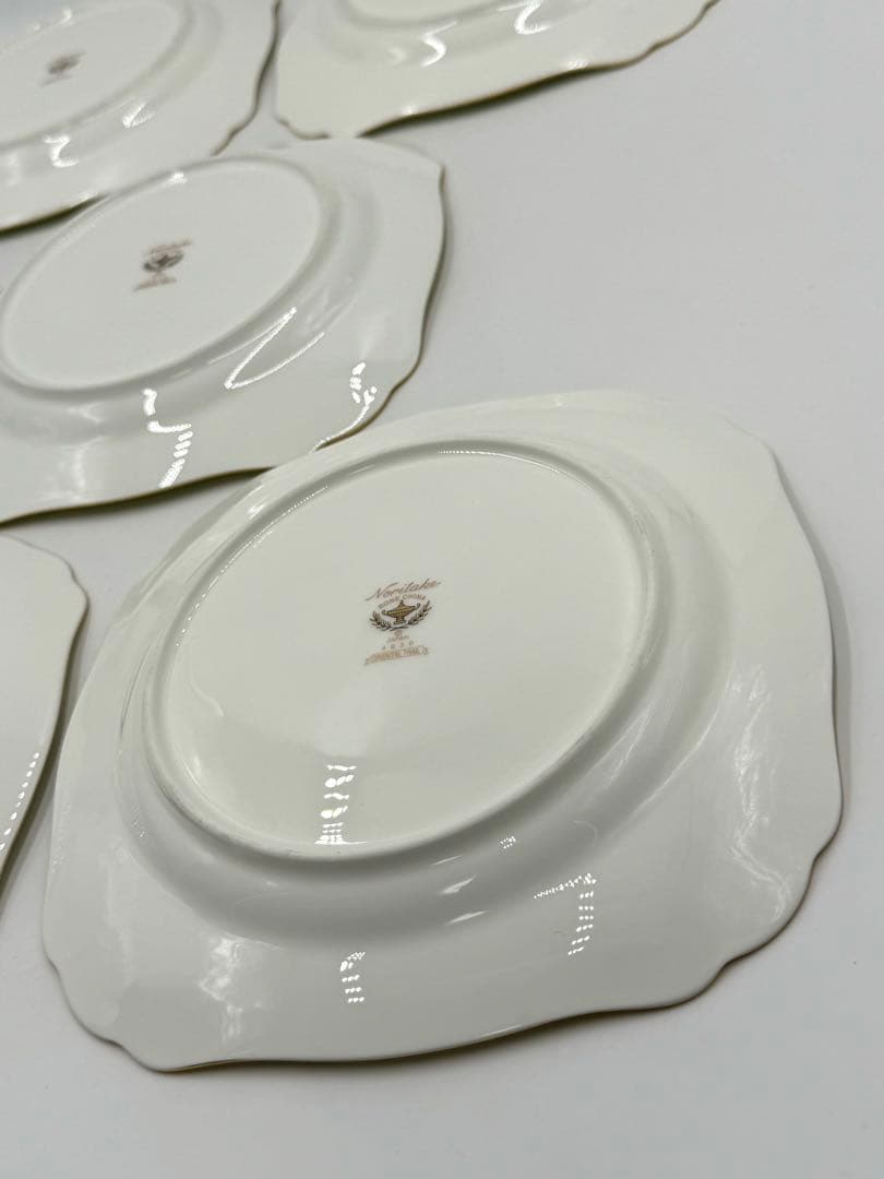 ノリタケNoritakeオリエンタルトレイル スクエアプレート5枚セット未使用品