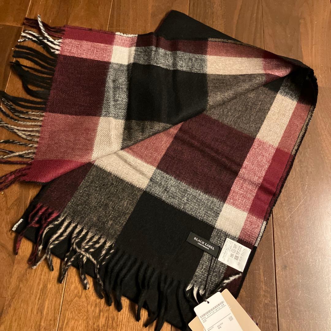 BLACK LABEL チェック マフラー