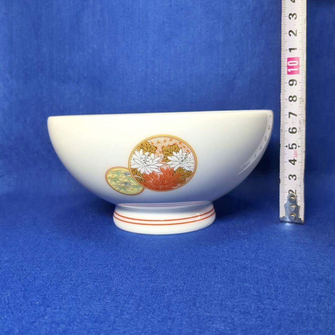 深川製磁　宮内庁御用達　寿赤絵　レア　中丼　どんぶり２個