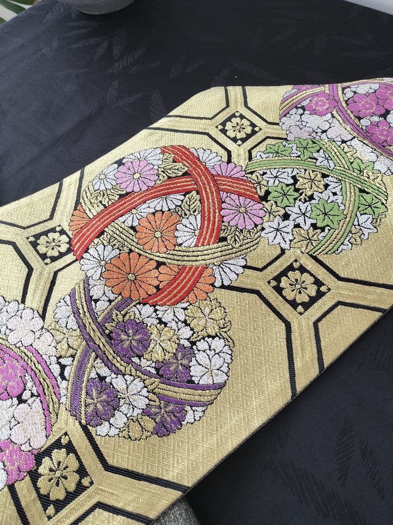 A897★逸品‼️手毬模様‼️ひな祭り‼️テーブルランナー2m16cm