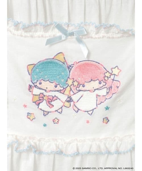 ピンクハウス　リトルツインスターズ　刺しゅう入りタブリエ　キキララ　サンリオ