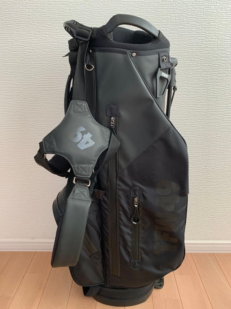 TFW49 キャディバッグ 黒×黒　スタンド付き