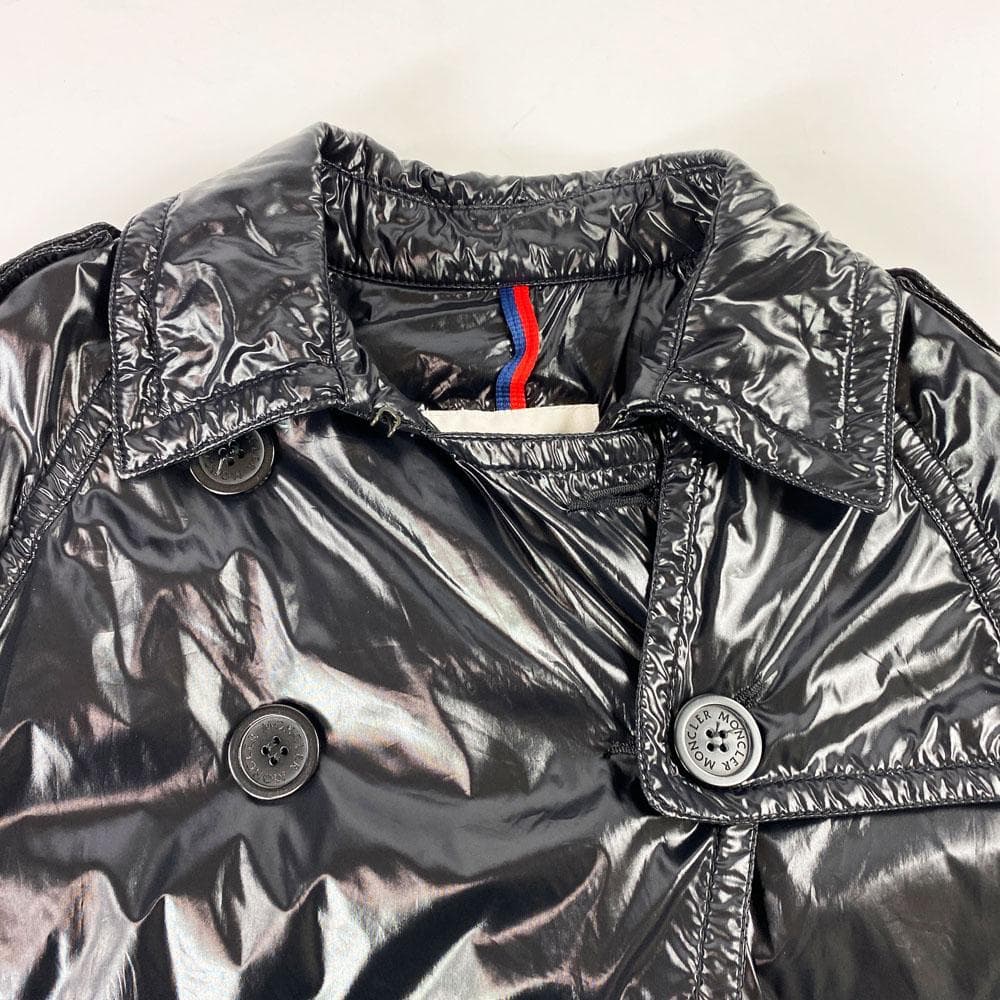 ★極美品★モンクレール ナイロン トレンチコート ロゴワッペン ベルト付き M