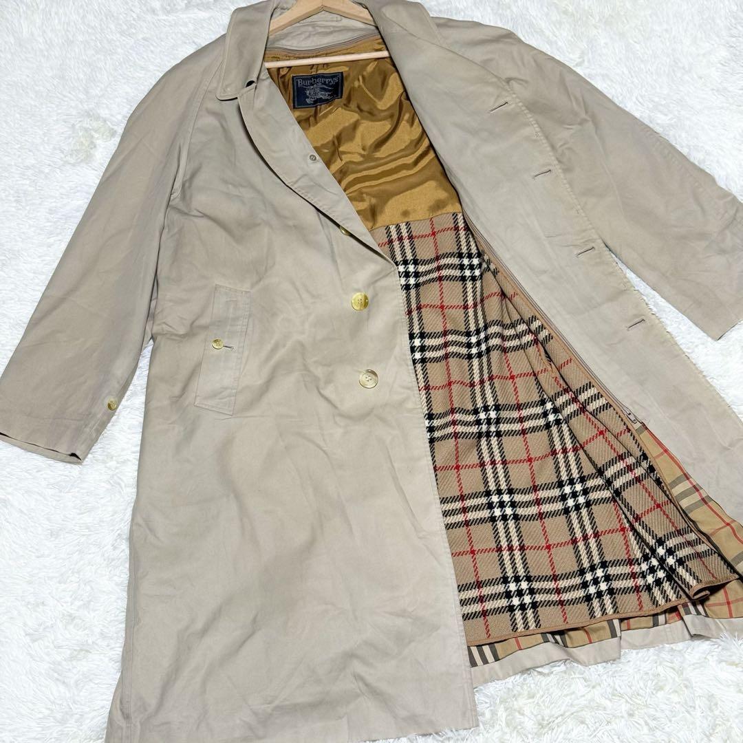 希少✨バーバリー ステンカラー コート ノバチェック ロング ライナー付き