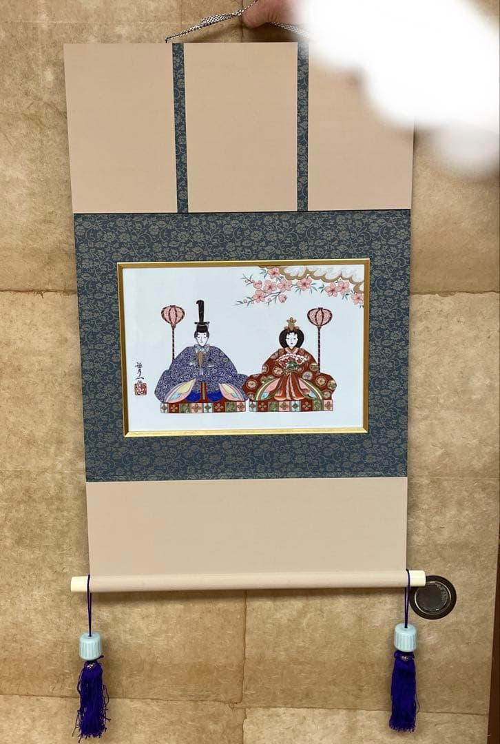 雛人形の陶額装品 掛け軸　有田焼　弥右エ門　ひな祭り