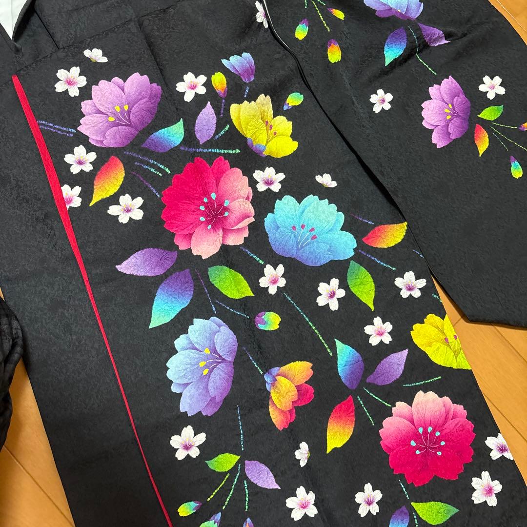 【12/19】振袖☆パステル花柄（黒色）