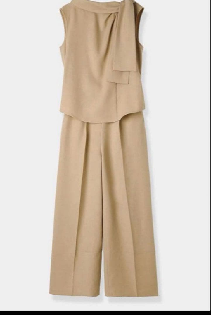 laubeblanc Side Bow-tie Combinaison キャメル
