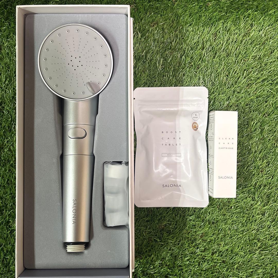 【展示品】サロニア シャワーヘッド ファインバブル クリア シルバー