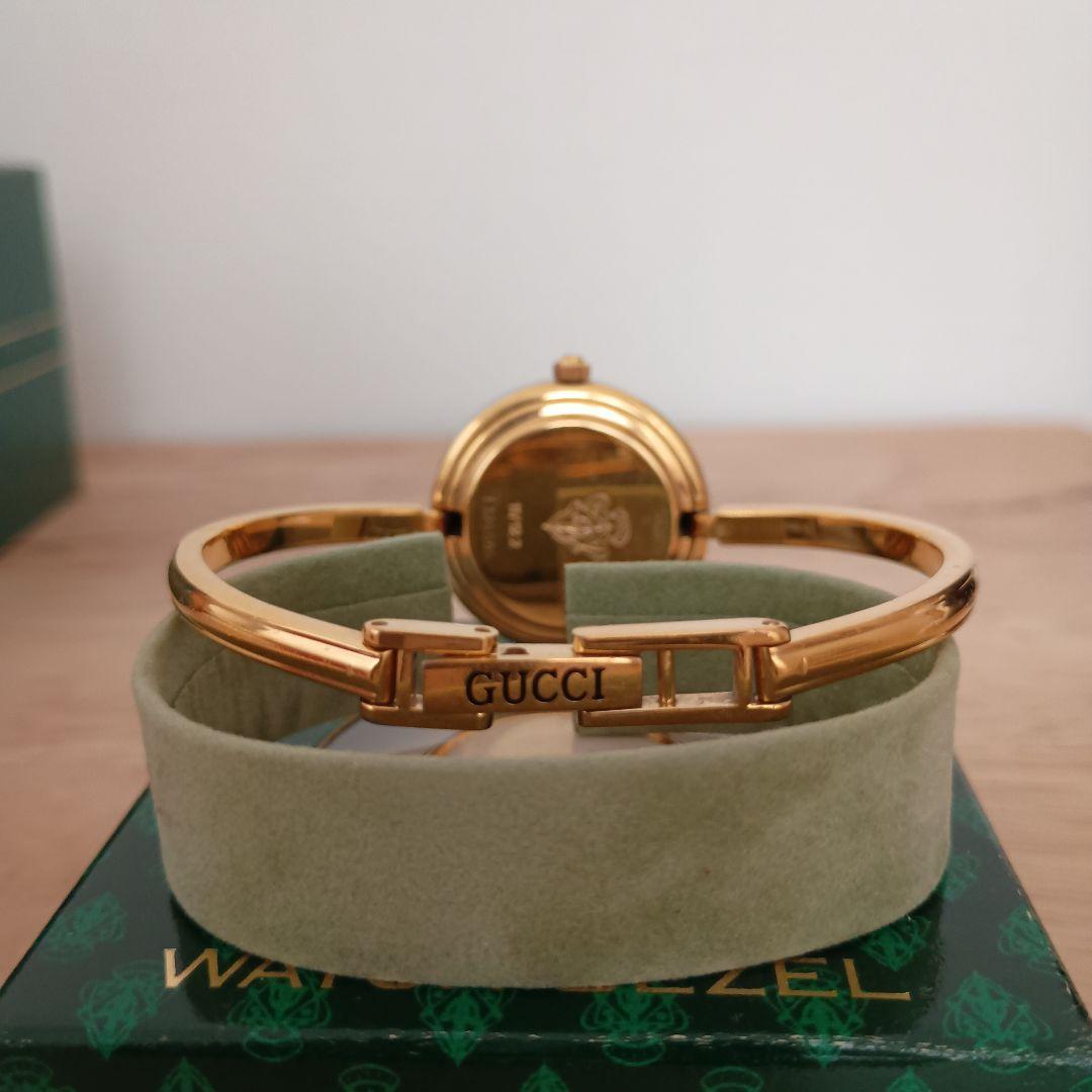 GUCCI 腕時計(クォーツ) 交換ベゼル付き　ゴールドベゼル付き
