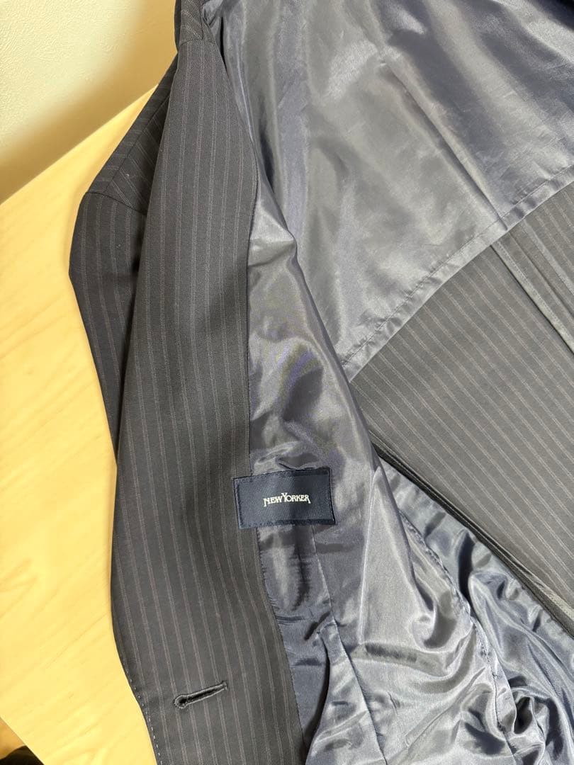 美品 ニューヨーカー パンツ スーツセットアップ ネイビー 13AR XL