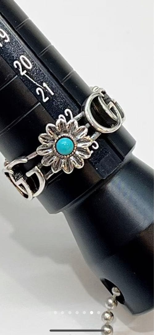 グッチ GUCCI ダブルG マザーオブパール リング 指輪 中古