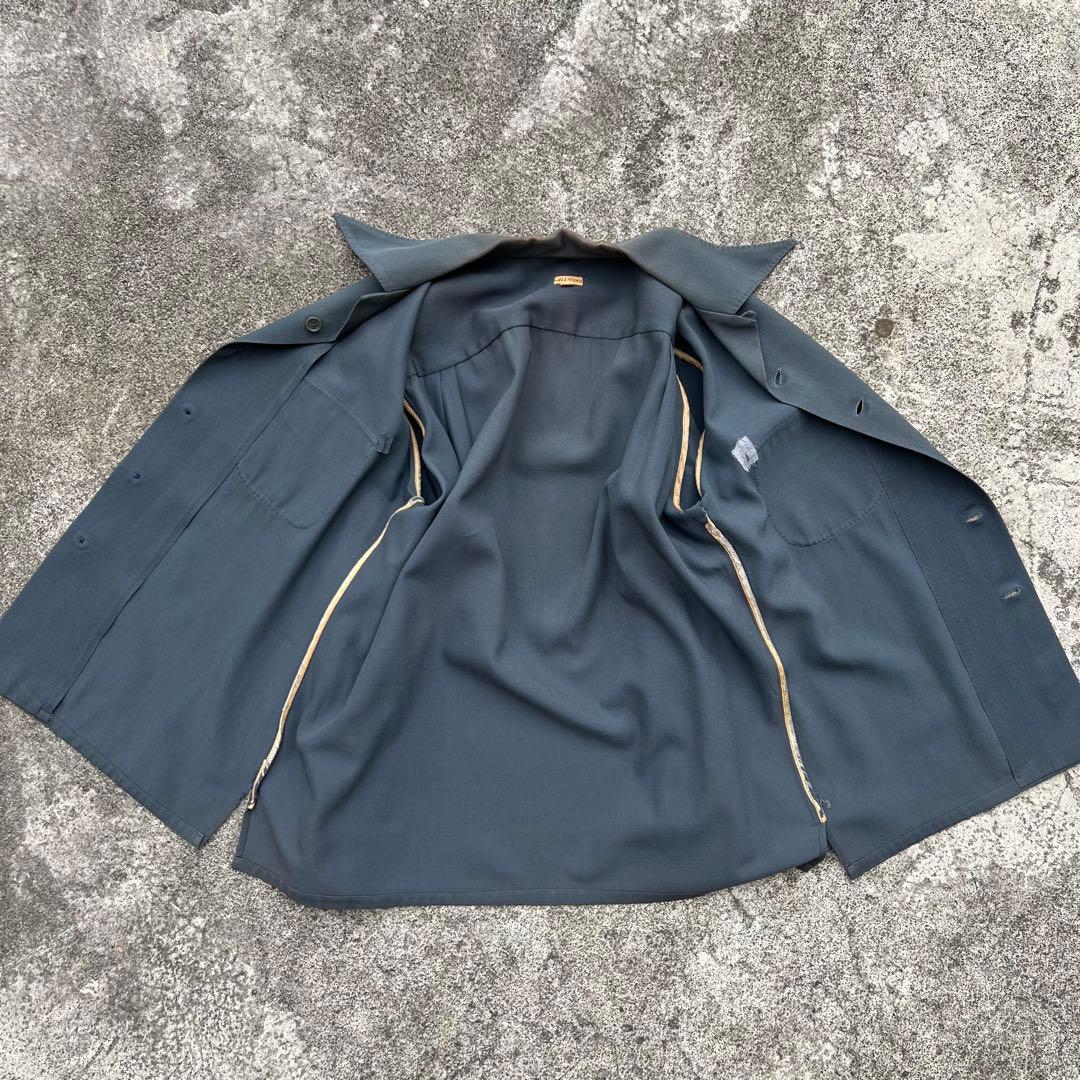 トップス 40s Black Wool Loop Color Shirt