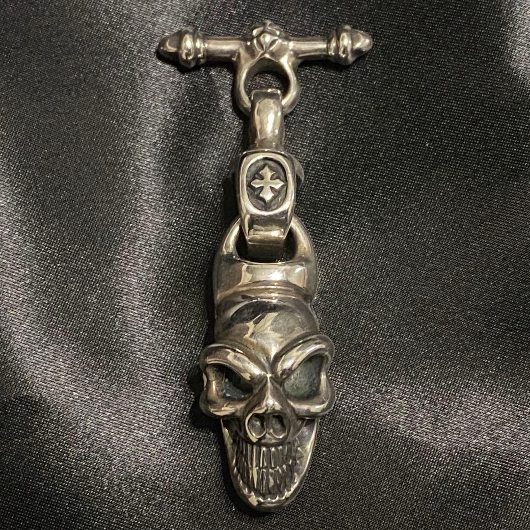 Bill Wall Leather BWL Tバー スカルペンダント ネックレス