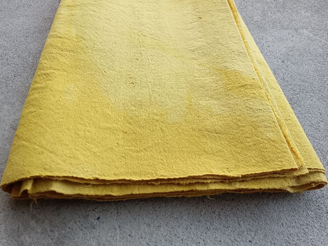 レンテン族　草木染め反物　黄色 Ｂ　山岳民族