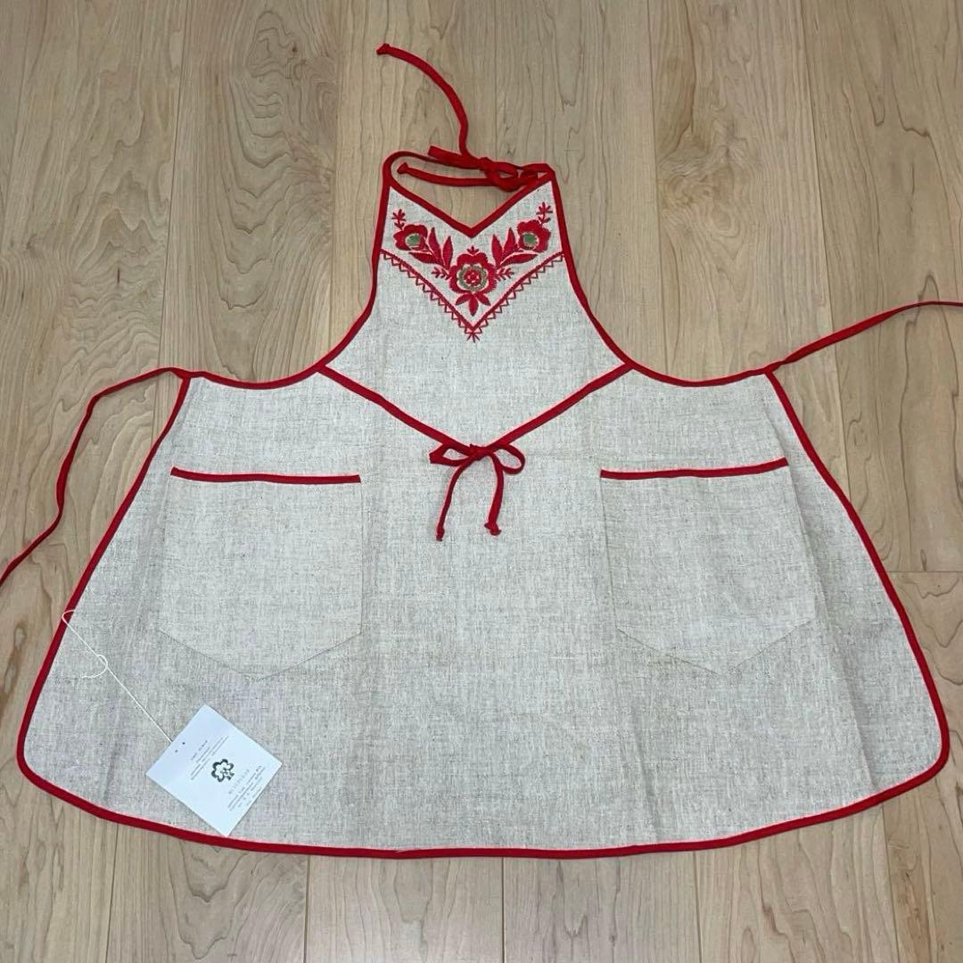 1979製 ソ連時代 刺繍 エプロン ヴィンテージ 激レア オリジナルタグ付き