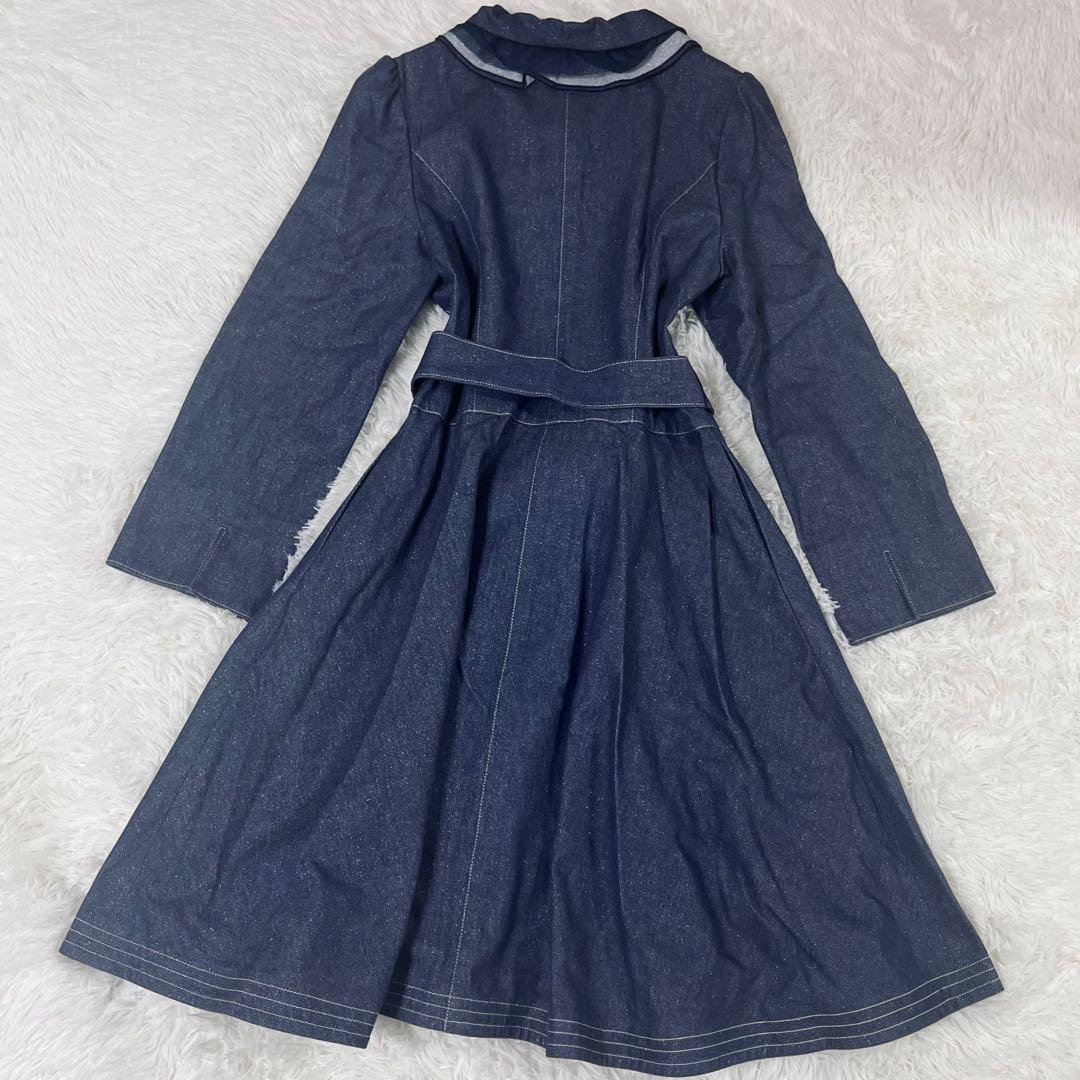 美品 銀座マギー MAGGYTOKYO ラメデニムコート 40 エムズグレイシー