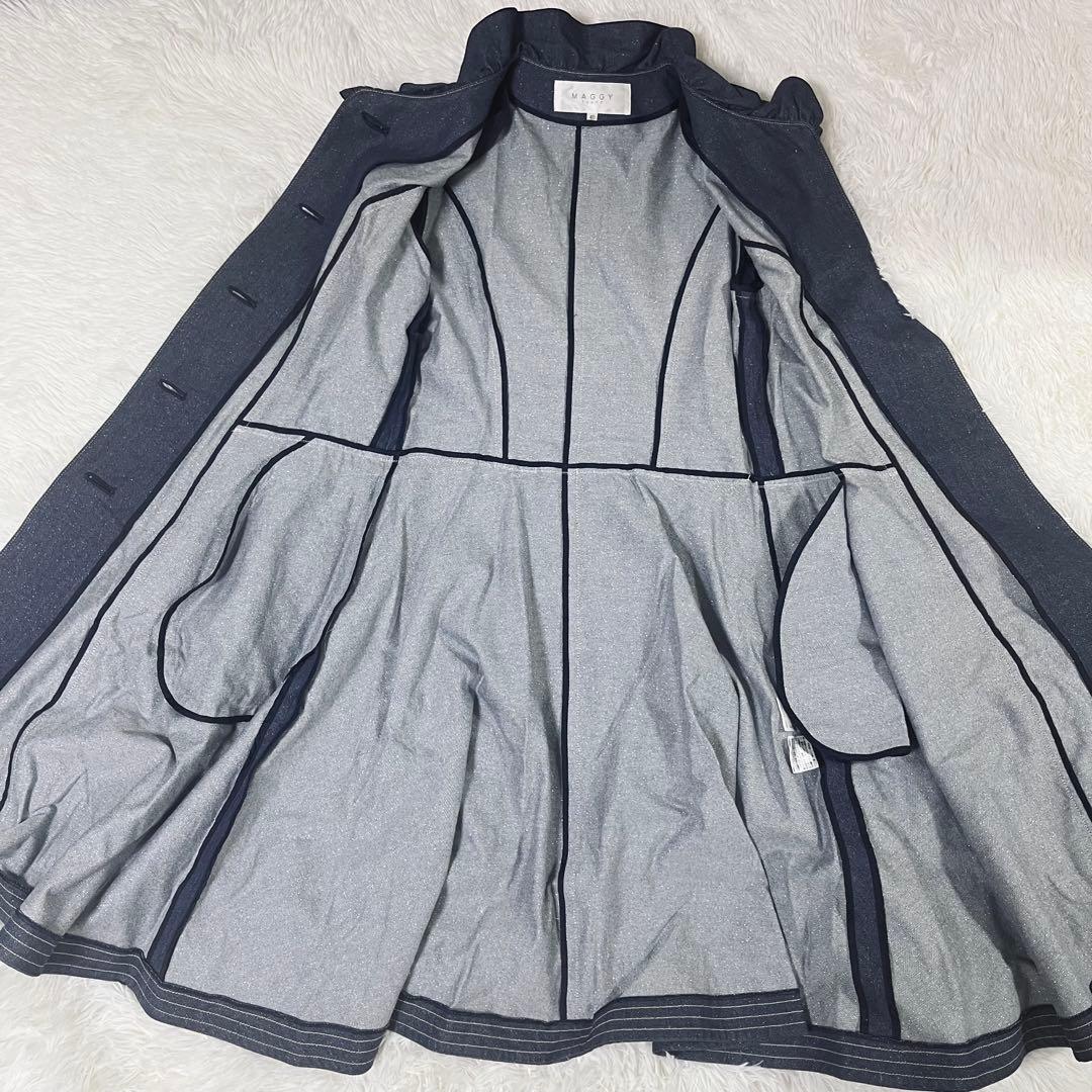 美品 銀座マギー MAGGYTOKYO ラメデニムコート 40 エムズグレイシー
