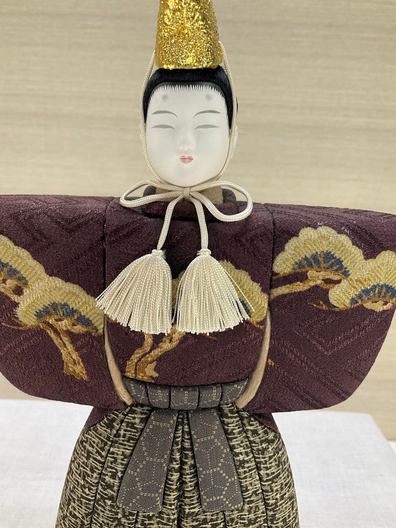 ちりめん　木目込み雛人形
