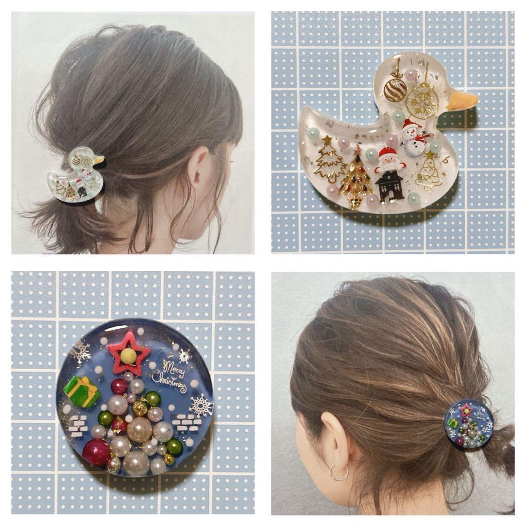 No 947❣️可愛いクリスマスレジンヘアゴム2点セット❣️٩(๑❛ᴗ❛๑)۶❣️