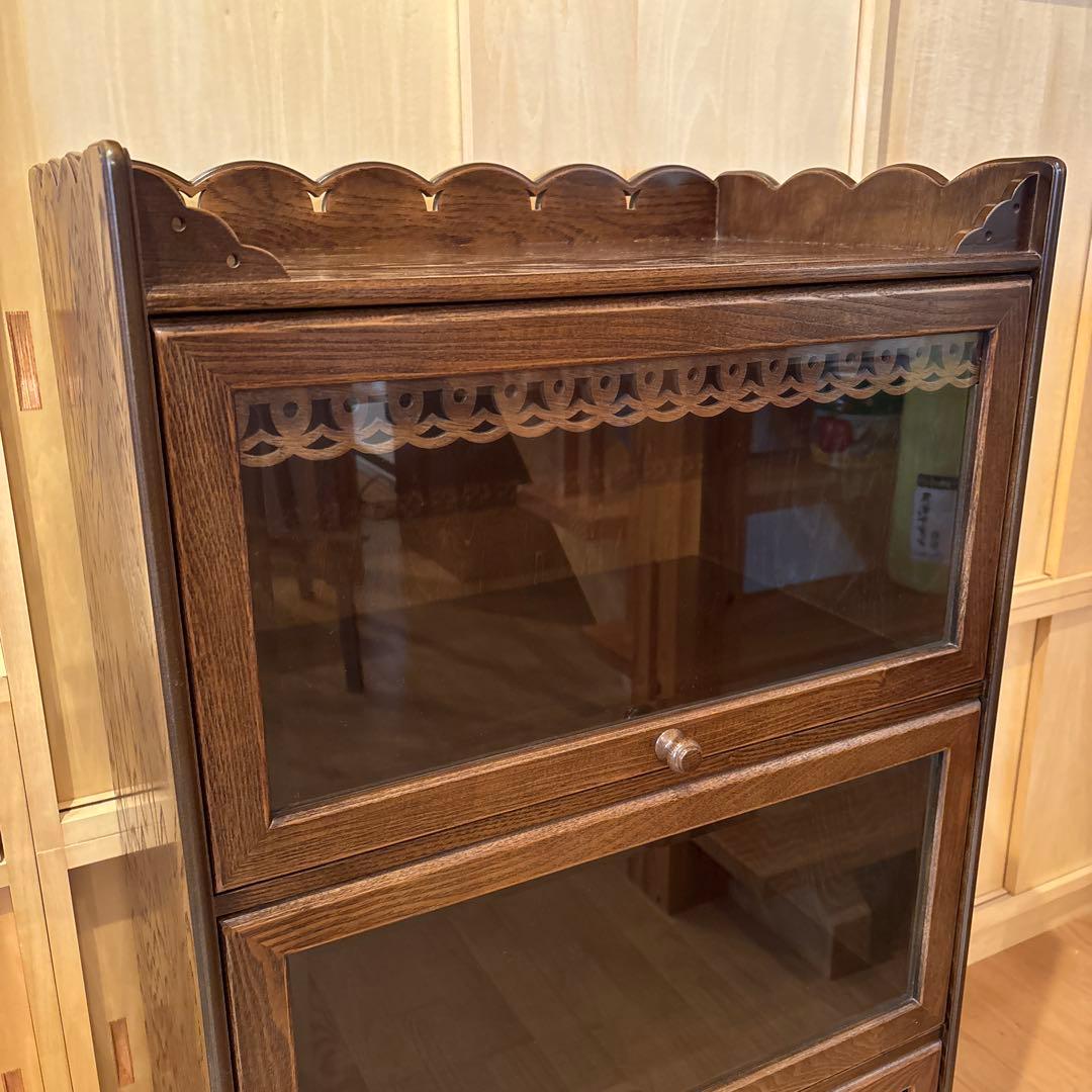 【極美品】ウッドギャラリー樹 Alice ガラスキャビネット 飾り棚