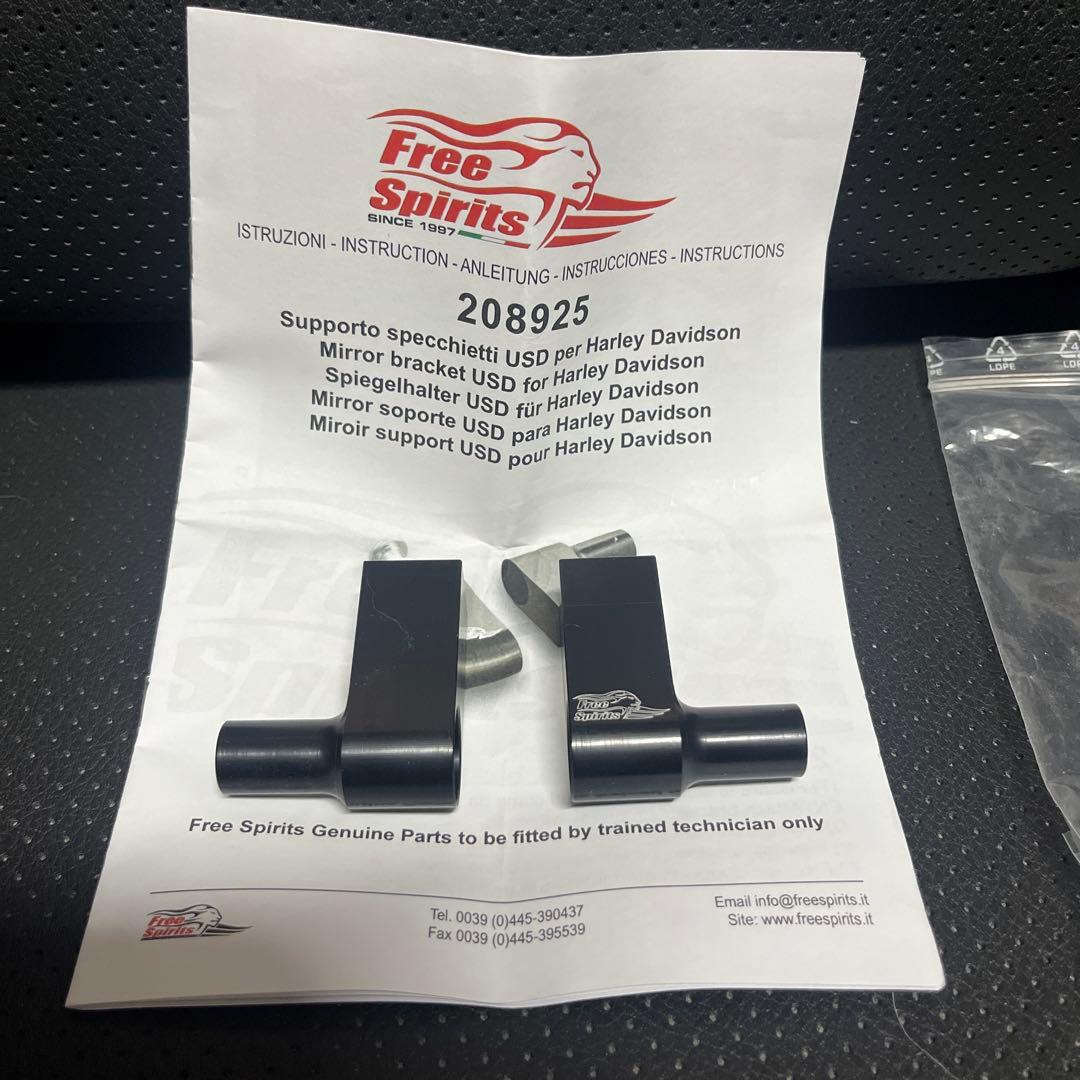 Free Spirits アップサイドダウン　ミラーマウントブラケット　ハーレー