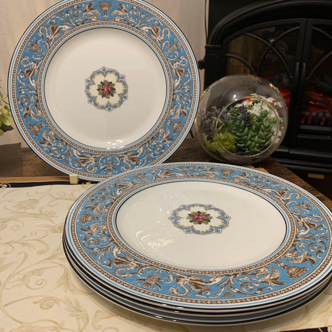 未使用　ウェッジウッド フロレンティーン　ターコイズ　27cmディナープレート