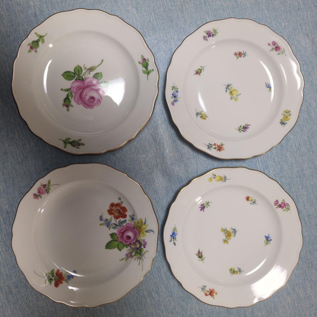 マイセン　18㌢プレート４枚セット