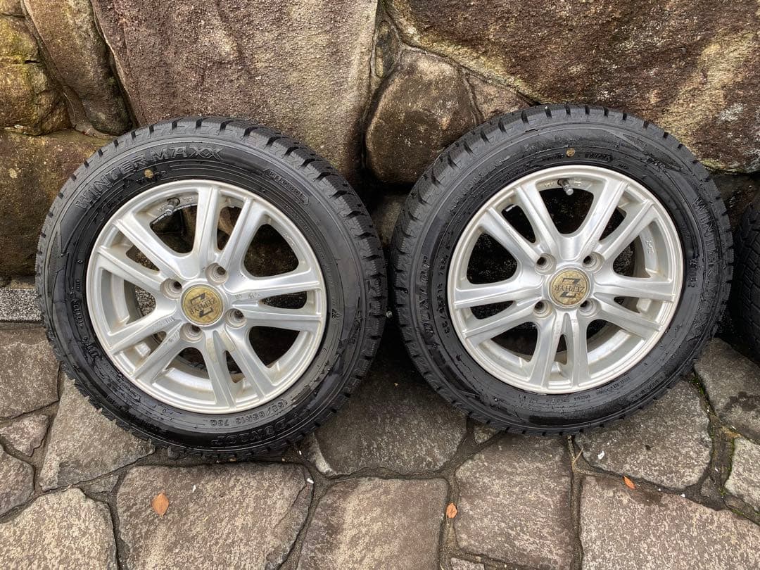 155 65R13 ① スタッドレスタイヤ　溝多め ダンロップ2本 ワゴンR等