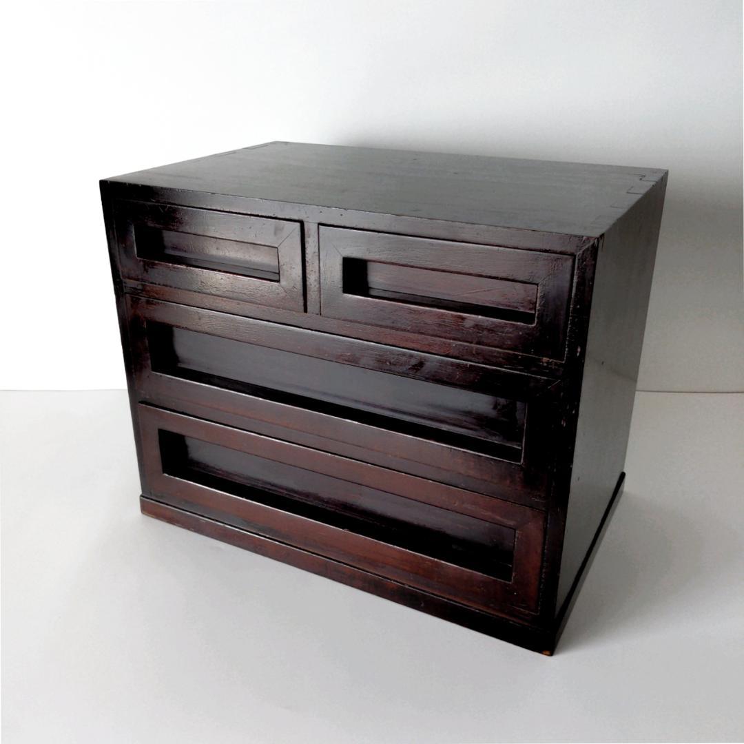 松本民芸 小抽斗 小引き出し 木製 チェスト 古道具 昭和レトロ ビンテージ