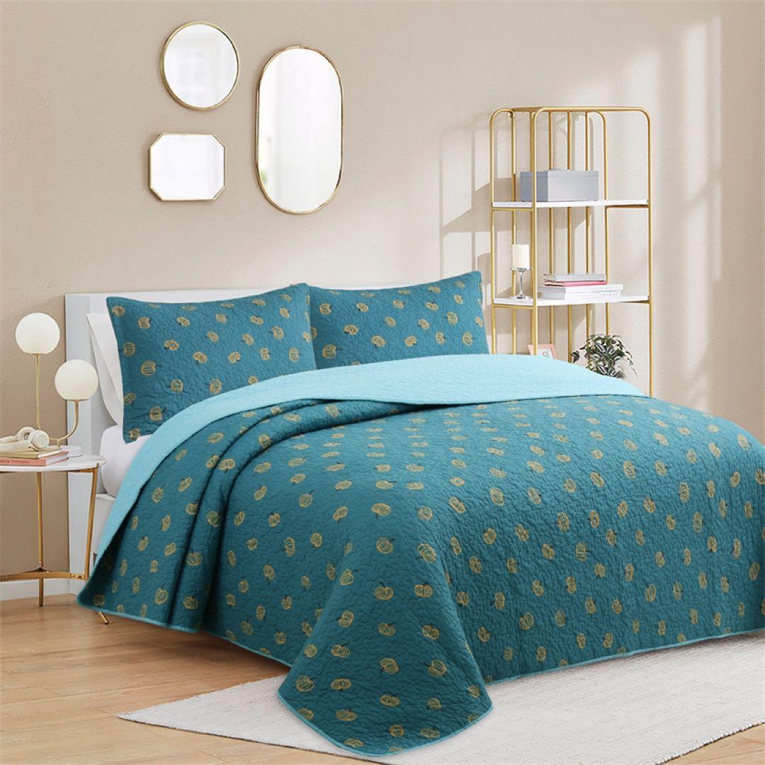 キルトベッドカバー3点セット綿マルチカバー キルティング 224