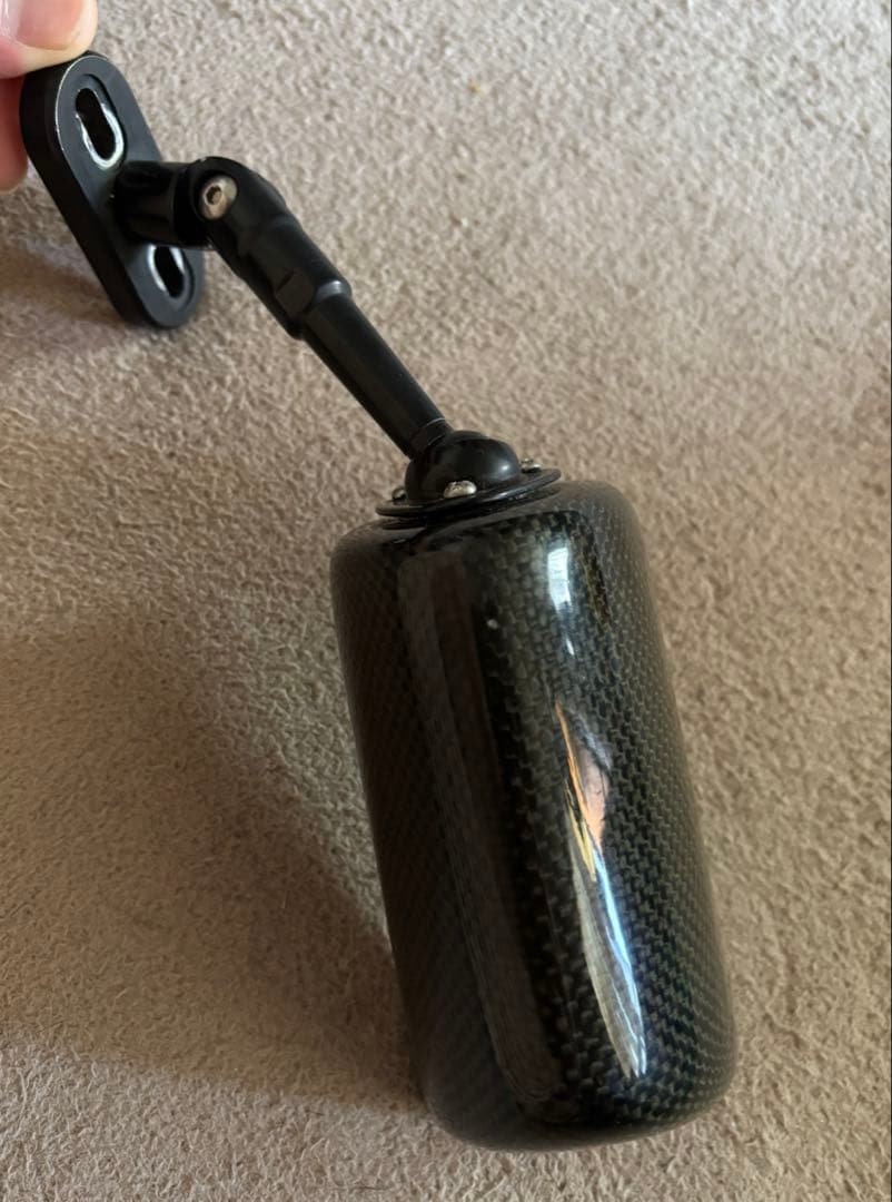 カーボンファイバー バイクミラー 角型　【片側】