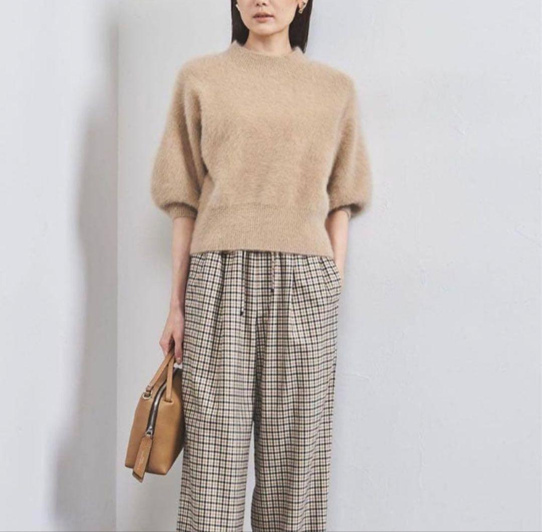 極美品✨UNITED ARROWSフォックスカシミヤ ハーフスリーブ ニット