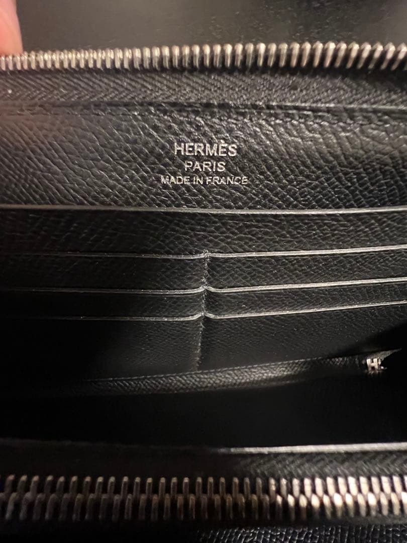 HERMES アザップ ロング クラシック オールレザー ラウンドファスナー