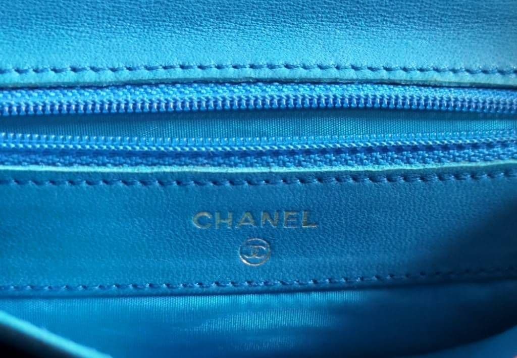 【ぴっぷ】CHANEL 青 レザー 財布