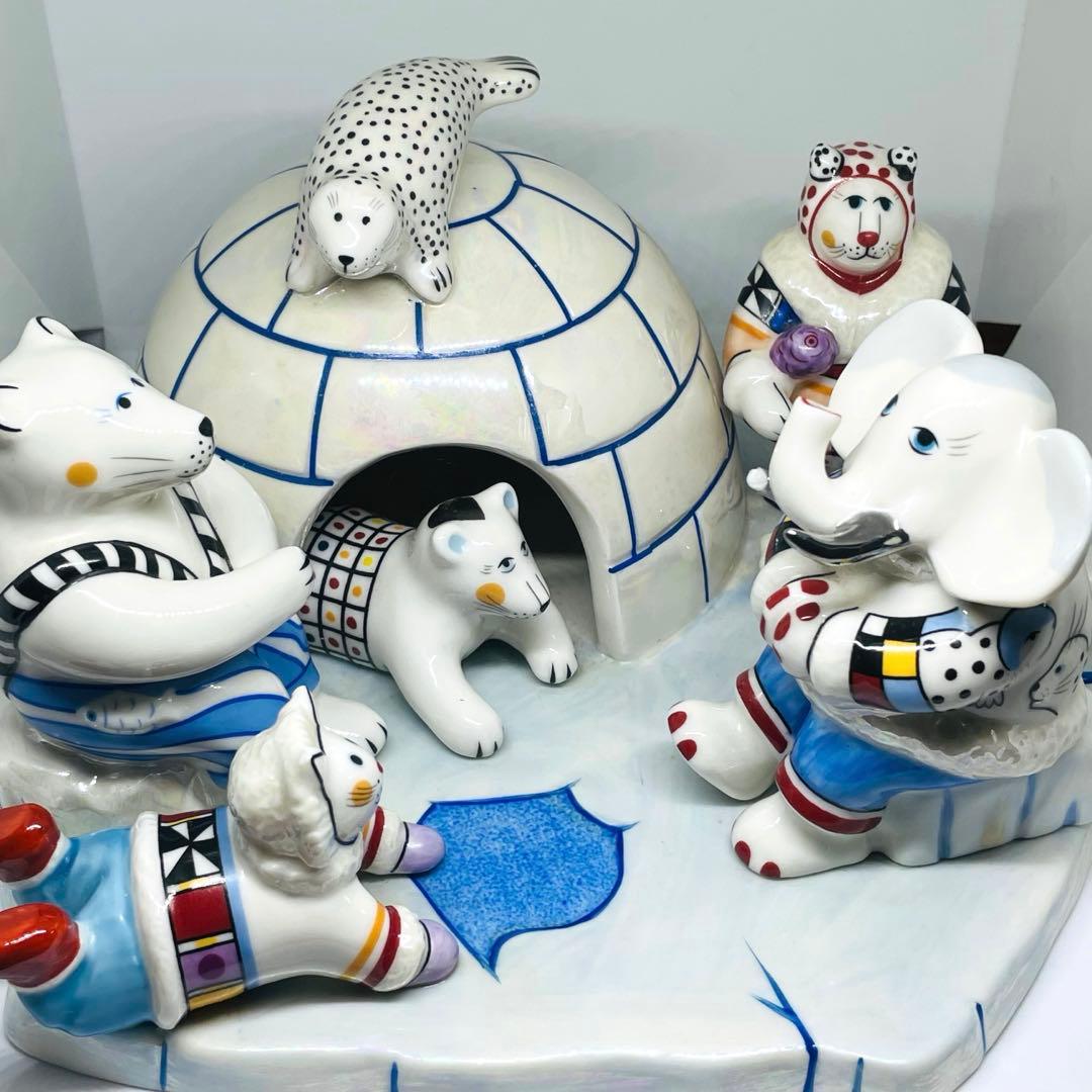 廃盤品　ビレロイ&ボッホ　グリーンランドイグルー 北極　動物　フィギュリン