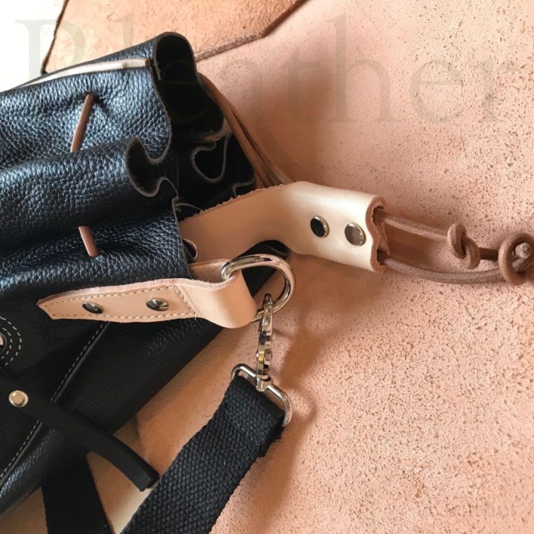 健*郎様 大人気！本革 レザー ヒップバッグ バイカーズ ショルダーバッグ