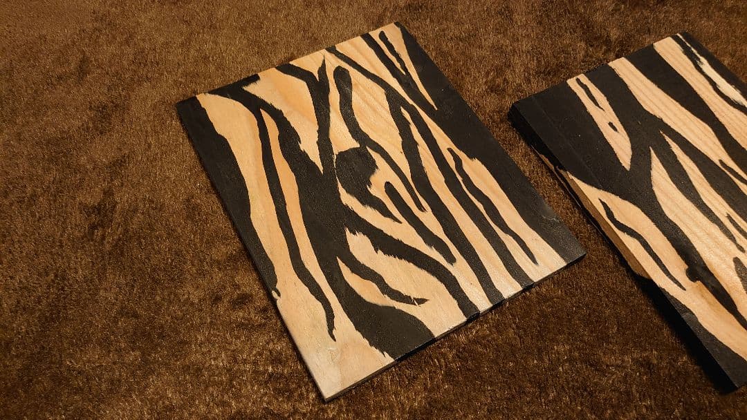 黒柿　黒柿文様　1枚板　２枚セット