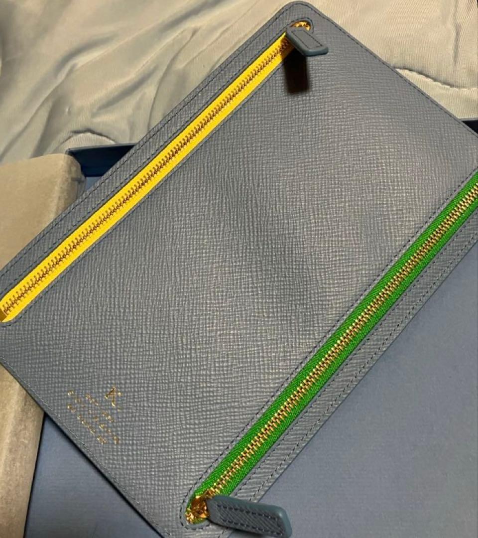 SMYTHON ✨パナマ　ジップカレンシーケース✨ライトブルー