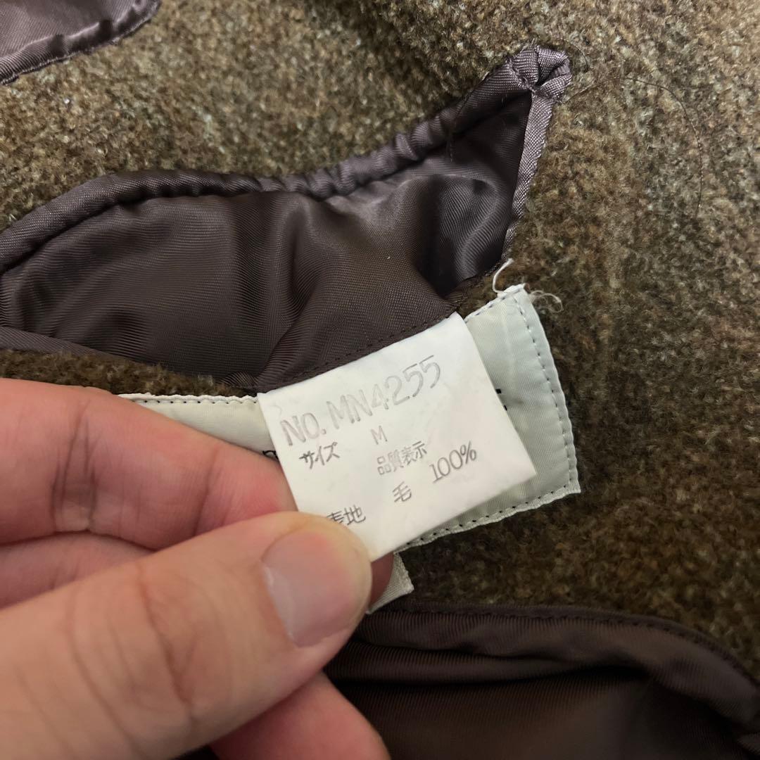 【極美品】90s ニコル セレクション ヘリンボーンロングコート ブラウン