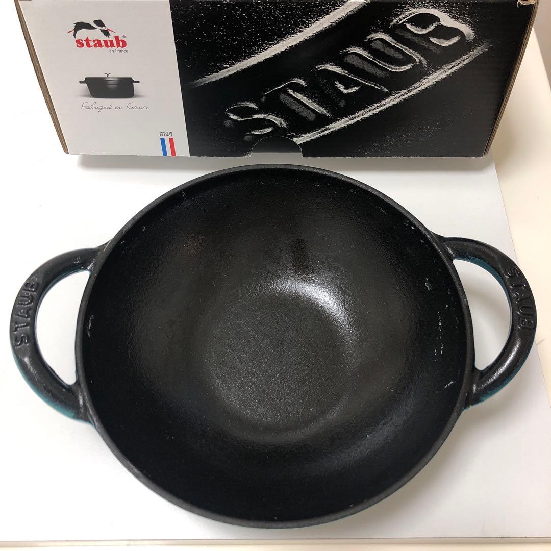 staub ミルクパン ベビーウォック　ミント 直径約16cm